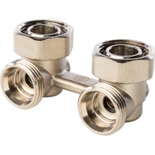 Узел ниж. подключения 3/4 для двухтрубной системы, угловой | STOUT l 1/40 в упак.