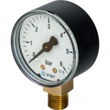 Манометр  радиальный  1/4  (0...6 бар) 50мм кл.2.5 STOUT