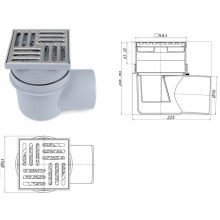 Трап гориз.110 нерж. реш. 15х15 регул.  TA1612 АНИ (10)