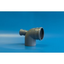 Отвод для внутренней канализации 110х90 с выходом 50 (фронтальный) Политэк