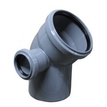 Отвод для внутренней канализации 110х45* с выходом 50 (левый) Отвод для внутренней канализации 110х45* с выходом 50 (левый)