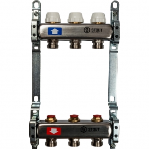 Кол. группа  б/расх.  1х-3 вых. нерж. STOUT