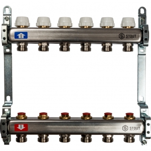Кол. группа  б/расх.  1х-6 вых. нерж. STOUT