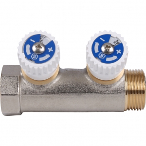 Коллектор регул.  3/4 х 1/2нар. - 2 вых. STOUT l 1/20 в упак.