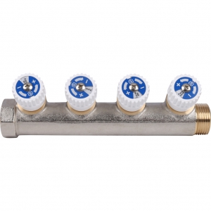 Коллектор регул.  3/4 х 1/2нар. - 4 вых. STOUT l 1/10 в упак.