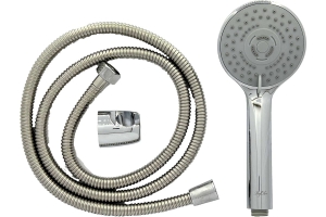 Душевой набор ПРОФСАН  (лейка+шланг, держатель) PSM-085 хром