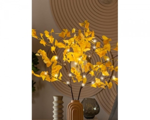 Ветвь иммитация гинкго 90см 32LED тепл. бел. IP44 6ч таймер провод корич. 50см КОСМОС KOC_INT-B130