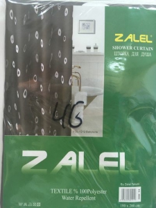 Шторка для ванной ZALEL 1212 White Rings (П46)