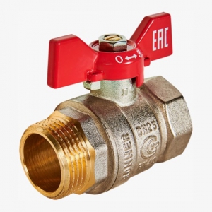 Кран шаровой ROMMER, ВР/НР, ручка бабочка 1/2 (RBV-0004-2210215)