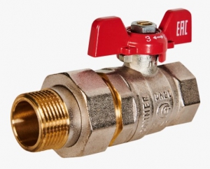 RBV-0005-0510225 ROMMER Шаровой кран с американкой 1 ВН/НР, ручка бабочка