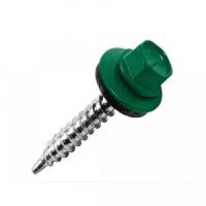 Шуруп кров. Крс с ZP 5,5*19 400 шт мет.(6005) зел.