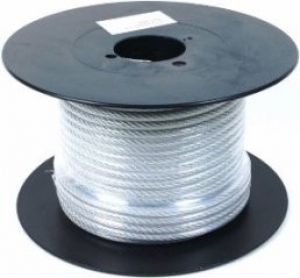 Трос стальной  5мм/6мм, в оплетке ПВХ бухта 100/250 м., 1 шт.