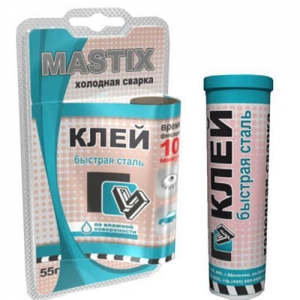 Холодная сварка MASTIX Быстрая сталь (55 гр.) в блистере (1/60)