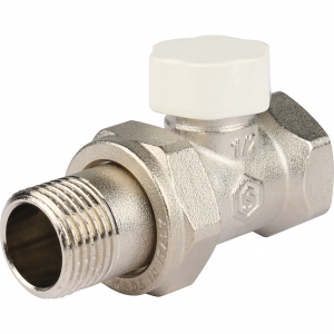 Клапан  1/2 для РАДИАТОРА прямой нижний запорно-баланс. STOUT l 1/20 в упак.