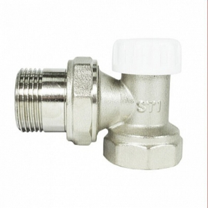 Клапан  3/4 для РАДИАТОРА угловой нижний запорн.STI