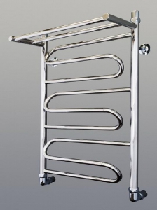 Полотенцесушитель водяной Ручей с полкой (Лесенка) 1 (AISI 304, 2 мм)