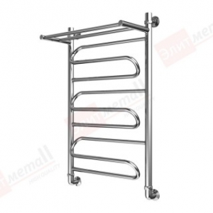 Полотенцесушитель водяной Ручей с полкой (Лесенка) 1 (AISI 304, 2 мм)