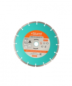 Алмазный диск, 230мм сегментный, сухая резка Sturm
