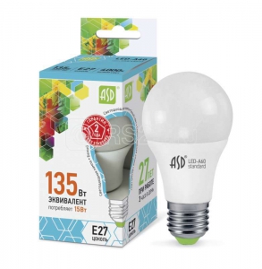 Лампа св. Е27  7,5Вт ASD шар LED-standart 4000К 675лм 160-260В ASD 4690612003993