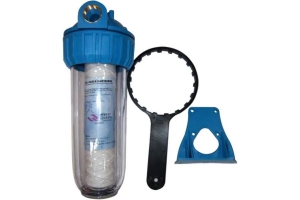 Фильтр-колба 10 1/2ВР RM ПРОЗРАЧ., с лат. встав., в комплекте с нит. картриджем и кронштейн)