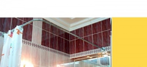 Карниз д/ванной нержавейка Г-обр. 1,5м х 0,75м