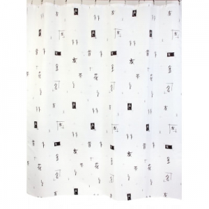 Штора в ванную комнату ZALEL 1155 Diocks end dots с кольцами (К13)