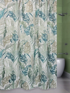 Штора в ванную комнату 180*200 см,BATH Banana Leaf (зел.) ch21284) (58)