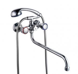 Смес. ванна 2-рук. FAUZT (кер/переключатель) FZ511-A63