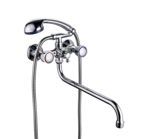 Смес. ванна 2-рук. FAUZT (шар/перекл.) FZ428-A17 (10)