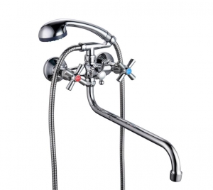 Смес. ванна 2-рук. FAUZT (шар/перекл.) FZ428-A18 (10)