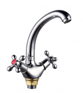 Смес. кухня 2-рук. FAUZT на гайке ЛЮКС FZ258-A10