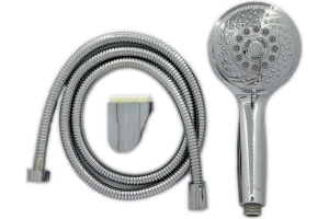 Душевой набор ПРОФСАН  (лейка+шланг, держатель) PSM-045 хром