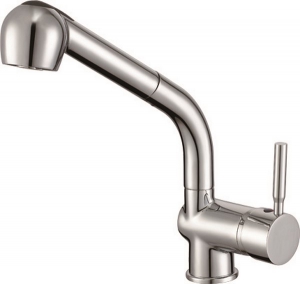 Смес. кухня 1-рук. бок. KAISER  Merkur 26066 с выдвижн. лейкой ф40