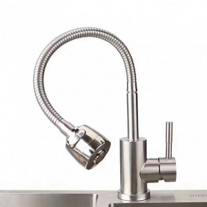 Смес. кухня 1-рук. бок. TSARSBERG гибкий излив 119-001 б/ГП ф40 (сталь) (10)