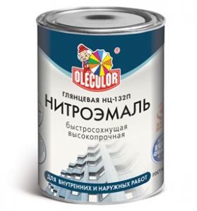 Краска НЦ-132 черная нитроэмаль  (0,7кг) OLECOLOR