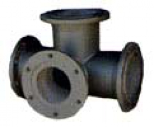 Тройник фланцевый с пож. подставкой ППТФ (150х100) сталь