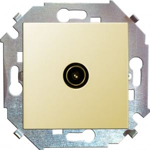 Механизм розетки TV 1-м CП Simon15 сл. кость 1591475-031