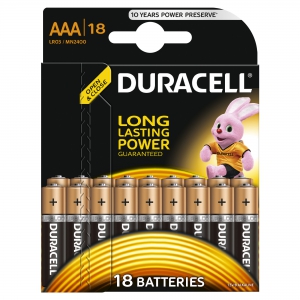 Элемент пит. AAA  Alkaline LR Duracell MN 2400/LR03 Basic BL18(бл.18шт.)