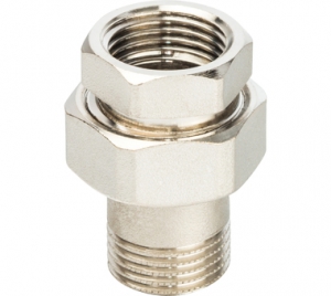 Американка 1-1/2 г/ш прямая STOUT (ник.) (кольцо уплотн.) l 10 в упак.