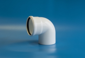 Отвод  БЕСШУМН. D  50 угол 87*   (белый) Политек (100)