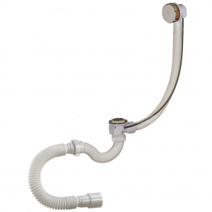 Сифон для ванны 1-1/2х40 нж с переливом и гибкой трубой 40х50  ОРИО  А-24089 (полуавтомат)