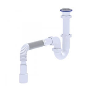 Сифон прямоточн. 1-1/2 х 40 прямоточн. с литым выпуском, с гибкой трубой 40*50