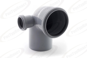 КОЛЕНО D=110 с отводом 50 левое Flextron (14)