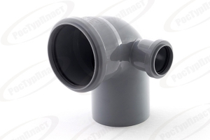 КОЛЕНО D=110 с отводом 50 правое Flextron (14)