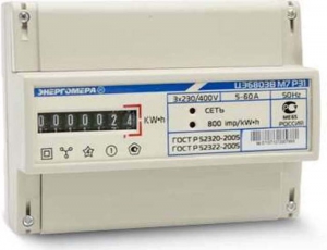 Счетчик ЦЭ-6803В 1 230В 10-100А 3ф. 4пр. М7P31 DIN-рейка Энергомера 101003001011075