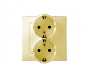 Розетка СП 1-м IP20 16А, с/з сл. кость. Simon 1590459-031