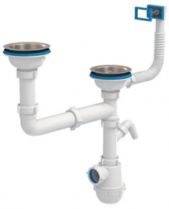 Сифон Ани Грот 3-1/2 х 40 с пер. д/мойки ( двойной) A7700SP/7500