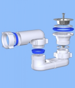 Сифон для душ. поддона 1-1/2 х 40 плоский