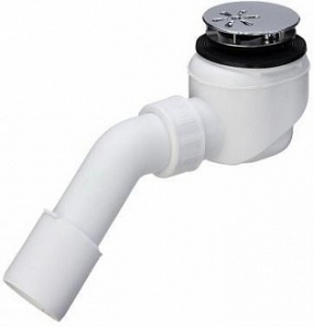 Сифон для душ. поддона, для отв. 52мм, с отводом 45гр. и съемн сифоном 364755 Domoplex VIEGA