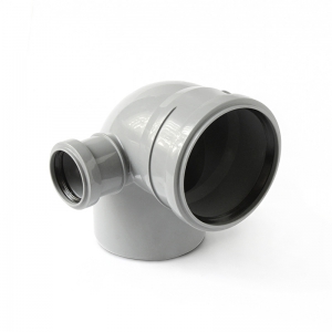 КОЛЕНО D=110 с отводом 50 левое Политэк (40)